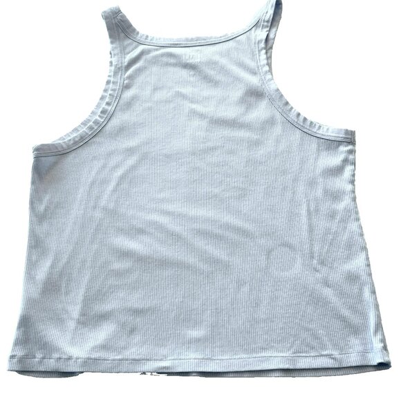 Lot of 2 Gap Rib Tank Tops XXL Stretch Bicoastal Blue Classic China Blue - Picture 2 of 11